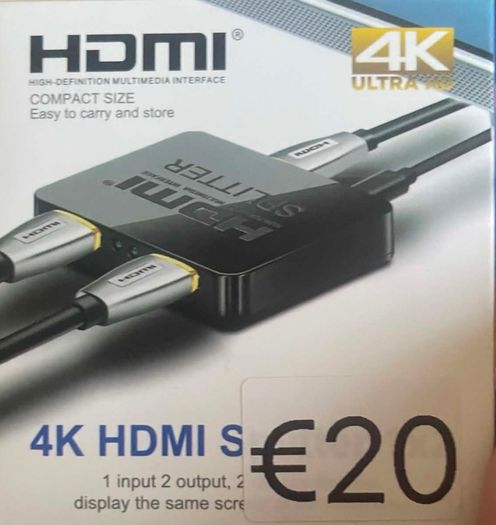 HDMI Splitter for Dual Monitors.