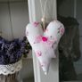 Hanging Heart Decoration. Handmade shabby chic decor. Perfect gift for teacher. Image 5