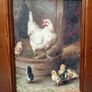A Pair of Oleography Farmyard Pictures Image 5
