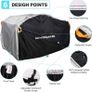 SALE | Cover,Waterproof Heavy Duty Double-sided Available Reflective Striping Adjustable Buckle Strap Windproof Quad Cover for Sun Dust UV Protection 190T XL Black Silver Image 5