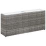 Garden Raised Bed with 2 Pots 90x20x40 cm Poly Rattan Grey Image 5