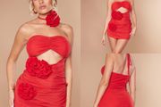 red dress pretty little thing
