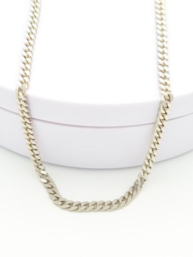 Signed 925 Silver Curb Link Chain