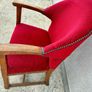 Vintage oak Arts and Crafts tub/ desk chair Image 4