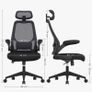 Office Chair, Ergonomic Desk Chair, Office Chairs with Adjustable Headrest, Armrests, Lumbar Support, High Back Office Chair, Computer Chair Image 5
