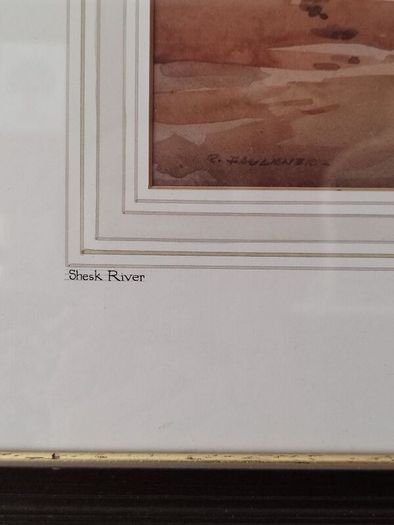 Richard Faulkner Watercolour Painting - Shesk River