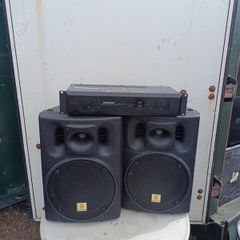 the box pa110 pro speaker and Samson amplifier