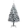 Artificial Christmas Tree with Flocked Snow Green 210 cm PVC Image 4