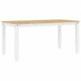 Dining Table Corona White 160x80x75 cm Solid Wood Pine Image 7