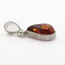 925 Sterling Silver & Natural Baltic Amber Minimalist Pendant Image 6
