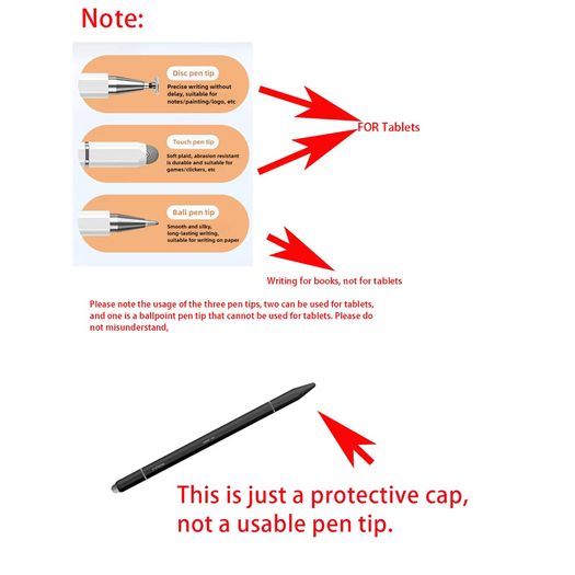 Lenovo Universal BP28 Stylus Pen for Android & iOS Tablets Compatible with Apple iPad Huawei Xiaomi Samsung