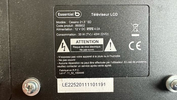 TV 12v with built-in DVD player