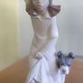 Lladro Nao Daisa Girl with Lamp & Dog Figurine Image 5