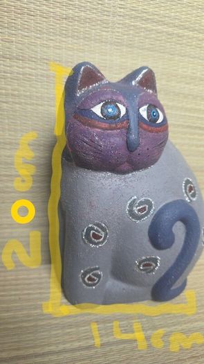 Ceramic cat ornament