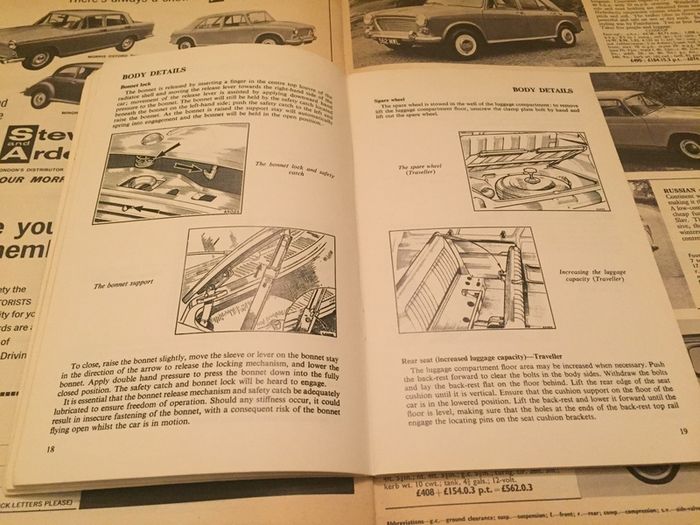 Morris 1100 Driver's Handbook. Late 1960s