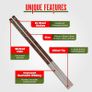 Pack of 4 Easy Fence Post Repair Kit (to Fix 2 Broken Wood Posts), Quick and Simple to Install, Effective, Durable Steel Stakes Image 4