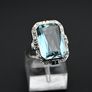 Stunning Antique Art Deco Aquamarine Ring Image 5