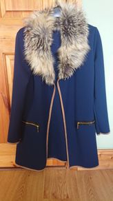 Dressy Coat with Fur  Size 10