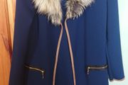 Dressy Coat with Fur  Size 10