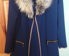 Dressy Coat with Fur  Size 10
