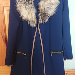 Dressy Coat with Fur  Size 10