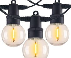 LED Outdoor String Lights, 25FT Festoon Lights Outdoor Waterproof, 12+2 LED Patio G40 Outside String Lights, for Commercial Lighting, Backyard, Bistro, Party Decor (FREE POSTAGE)