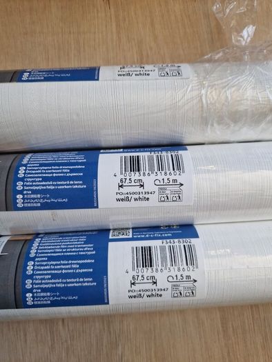 DC fix white woodgrain adhesive film