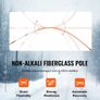 Driveway Markers, 100PCS 122 cm, 0.79 cm Diameter, Orange Fiberglass Poles Snow Stakes with Reflective Tape, 30.48 cm Steel Drill Bit Image 4