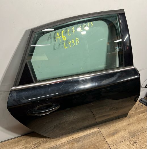 Audi A6 C7 2013 Rear Door Right Driver Side In Black Ly9b Saloon