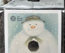 2018 snowman UK 50p