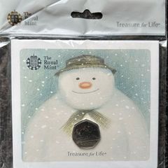 2018 snowman UK 50p