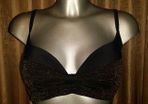 Brand new Black/gold padded bikini bra size UK32D/DD EU70D/DD Postage included