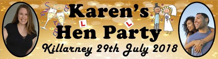 Personalised Hen Party Banner Poster with photos