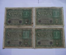 Germany. Reichsbanknote. 4@50 Mark (24.6.1919)