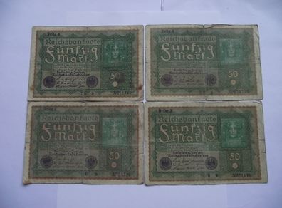 Germany. Reichsbanknote. 4@50 Mark (24.6.1919)
