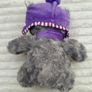 Huggables Teddy Bear Plush Grey Purple hat approx 25 cm. Please see pictures Image 7