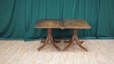 Regency Twin-Pedestal Mahogany Dining Table, c.1820-1830