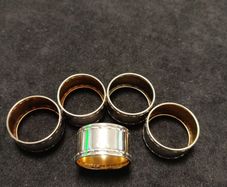 set of German silver napkin rings