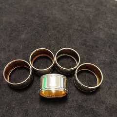 set of German silver napkin rings
