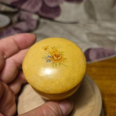 Vintage Mid Century Italian Alabaster Trinket / Jewelry Box With Flowers