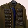 Zara Khaki Olive Green Military Hussar Style Jacket Size XS Image 7