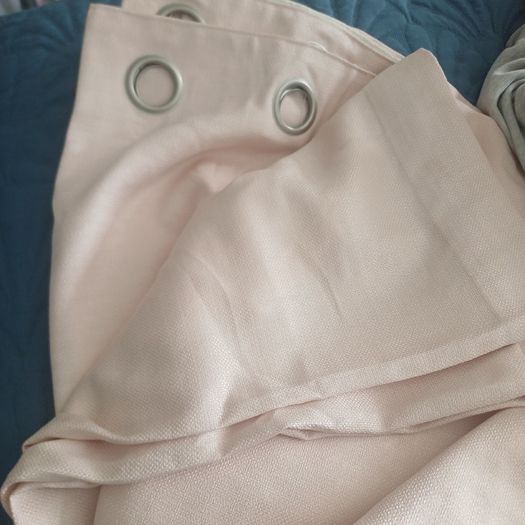 Pale pink curtains