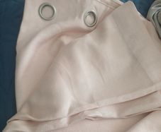 Pale pink curtains