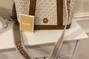 New Michael kors Tan/white handbag
