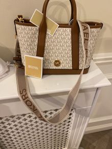 New Michael kors Tan/white handbag