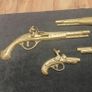 Brass decorative gun pistol set vintage wall decor High quality Image 6
