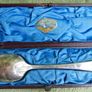 Antique Sterling Silver Christening Spoon by James Crichton & Sons of Glasgow, presented in its Original Velvet-lined Box. with original handwritten note from Glasgow dated October 4, 1886. Image 7