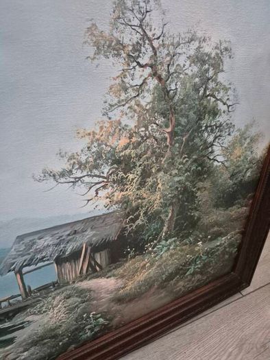 Large Vintage Framed Picture "Connemara Lake" by N. Gero