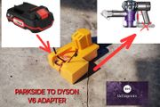 Dyson V6 to Parkside X-20V Battery Adapter STL ONLY
