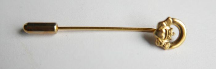 Vintage Claddagh Ancient Style Celtic Gold Filled Stick Pin Lapel Pin
